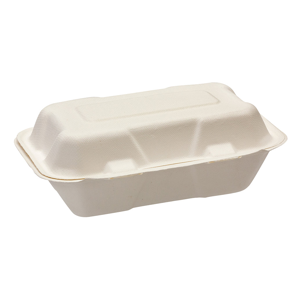 GREEN CHOICE Sugar Cane Rectangular Clamshell - 2 Sizes