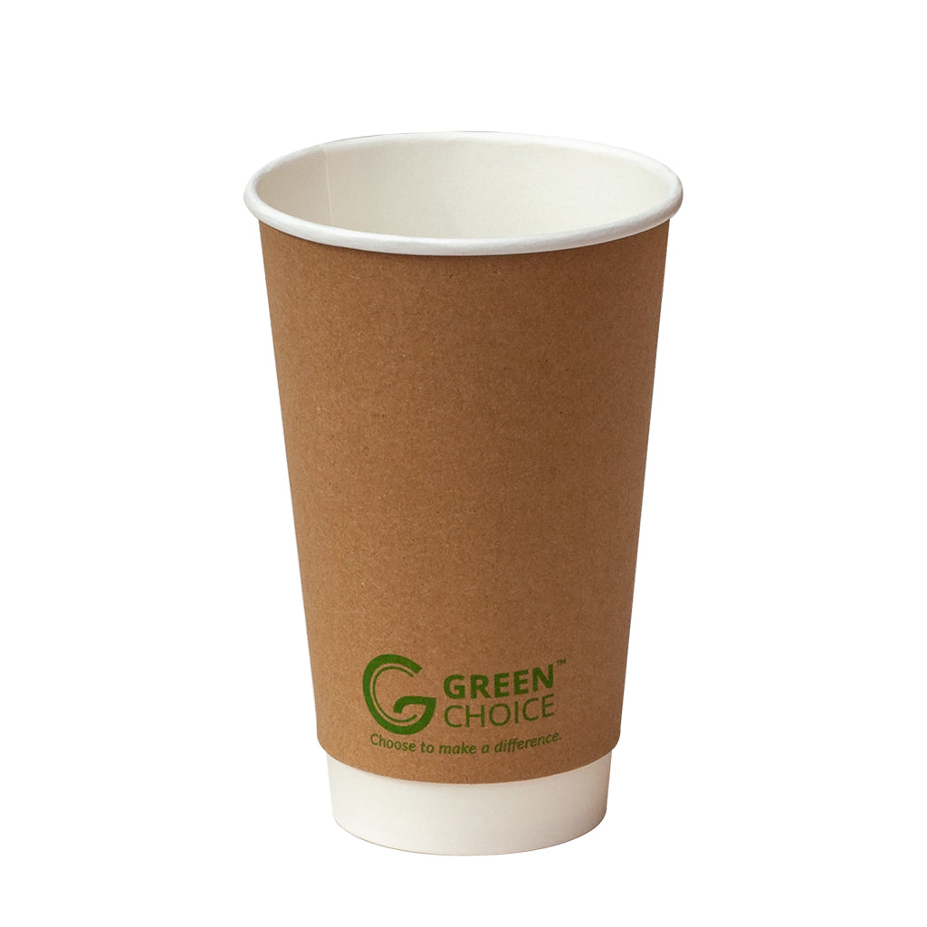 GREEN CHOICE Double Wall Cup PLA - 500pcs - 3 sizes