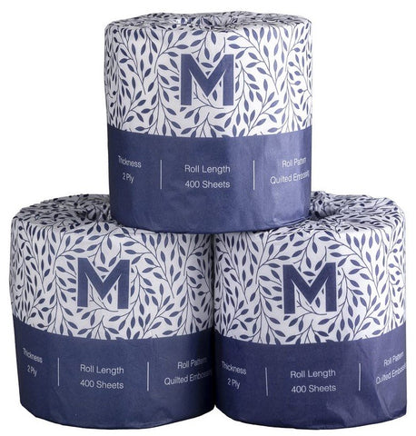 MATTHEWS Wrapped Toilet Tissue Bale - White, 2 Ply, 400 Sheets, FSC® Mix (48)