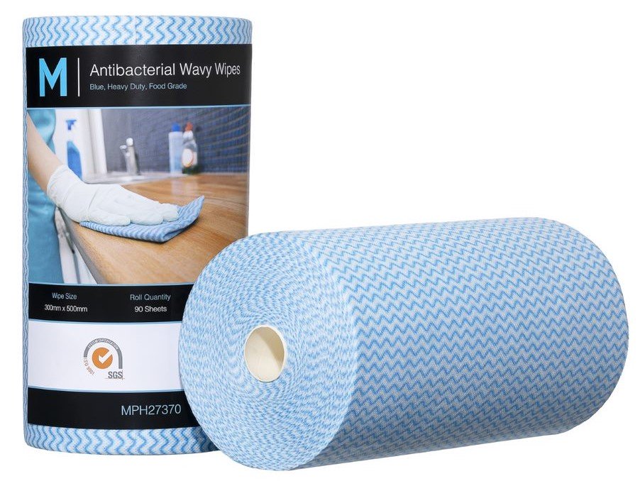 MATTHEWS Antibacterial Leaf Wipes Heavy Duty - 45M - 6 Colours - 4/case