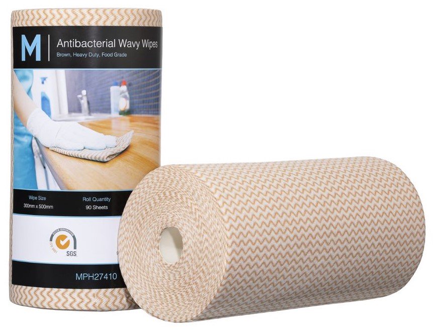 MATTHEWS Antibacterial Leaf Wipes Heavy Duty - 45M - 6 Colours - 4/case