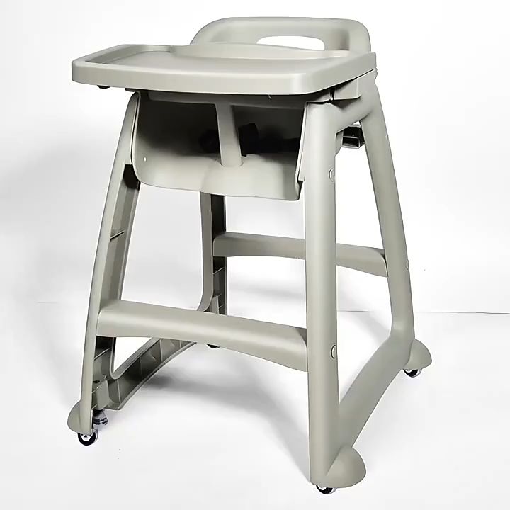 Rubbermaid Sturdy Chair and Tray Bundle with Micoban - Black & Platinum
