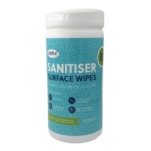 Sorb-X Sanitiser Surface Wipes - 200 wipes/tub