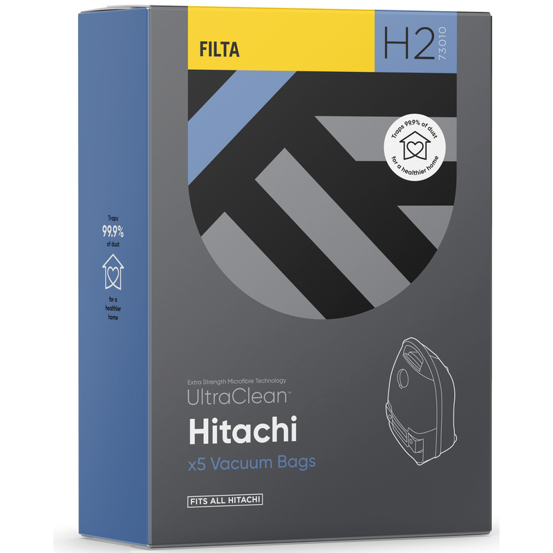 H2 - Ultraclean Vacuum Bags to suit HITACHI - 5 PACK