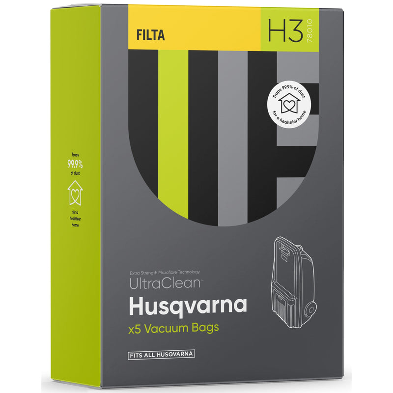 H3 - Ultraclean Vacuum Bags to suit HUSQVARNA - 5 PACK