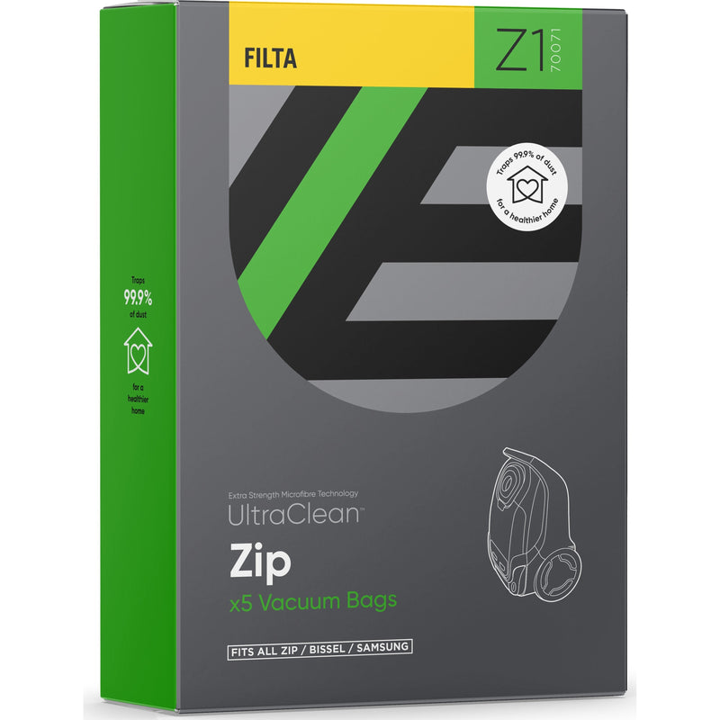 Z1 - Ultraclean Vacuum Bags to suit ZIP, BISSEL SAMSUNG - 5 PACK