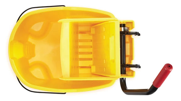 Rubbermaid WAVEBRAKE Bucket and Side Press Wringer, Yellow