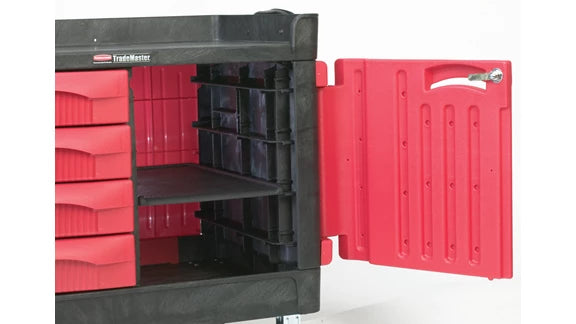 Rubbermaid TRADEMASTER Cart with 4 drawers and cabinet - Small