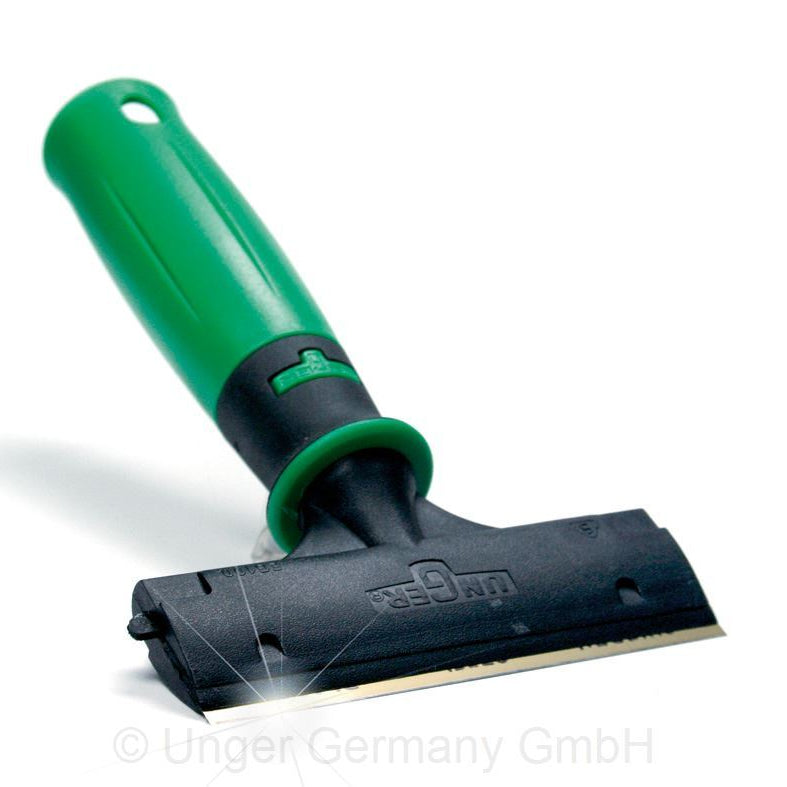 UNGER GLASS SHORT HANDLE SCRAPER 10CM BLADE