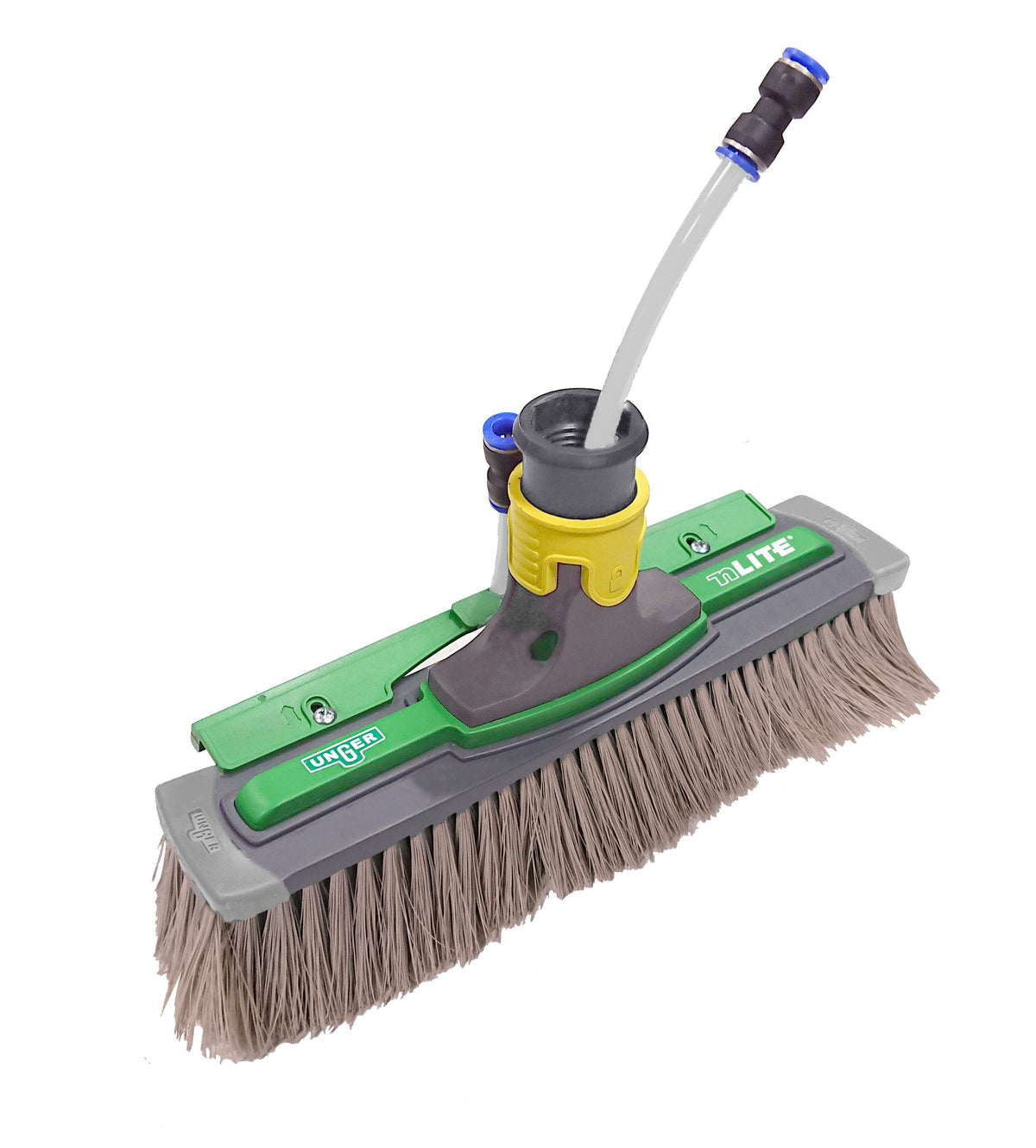UNGER POWER BRUSH, BUMPER, SWIVEL FUNCTION, RINSE BAR 42CM - GREY UNSPLICED BRISTLES