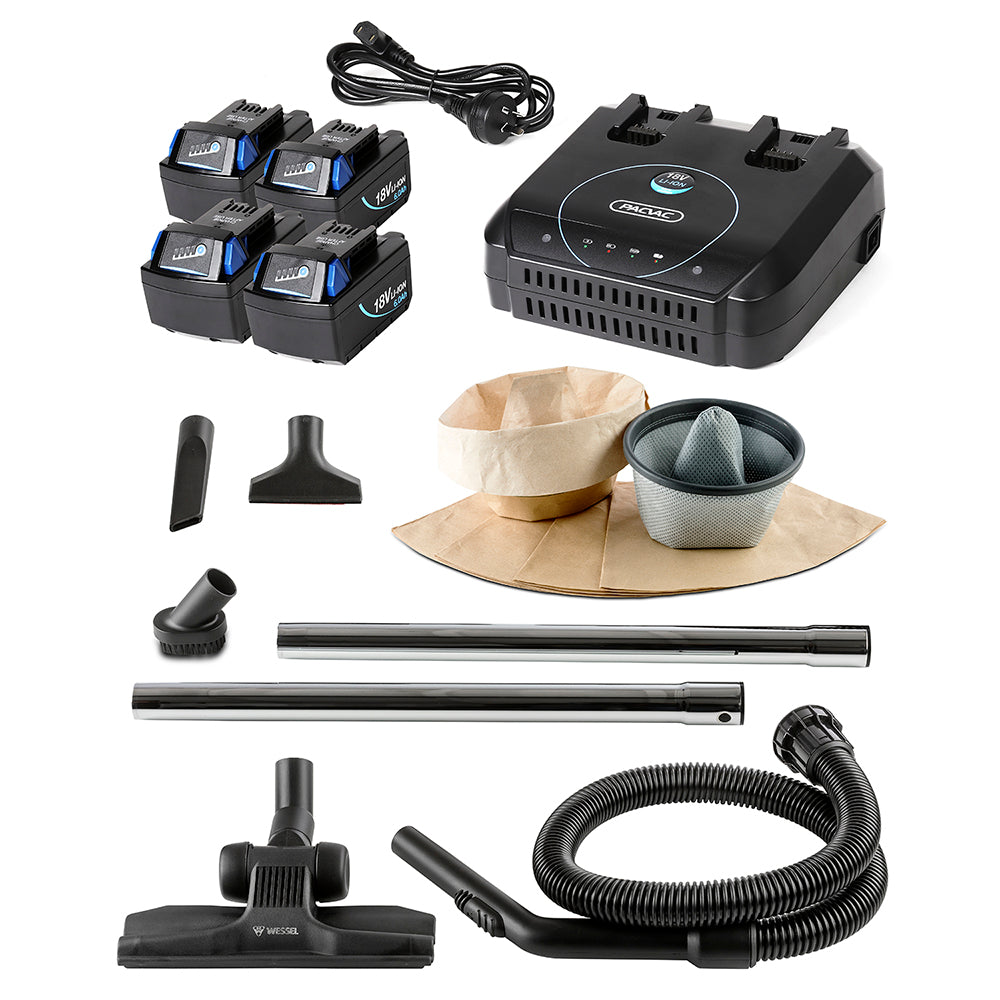 PACVAC Superpro Go Battery Backpack Vacuum Cleaner