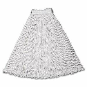 Rubbermaid 16oz Value Pro, Cut-End Cotton Wet Mop, 1" Headband, White