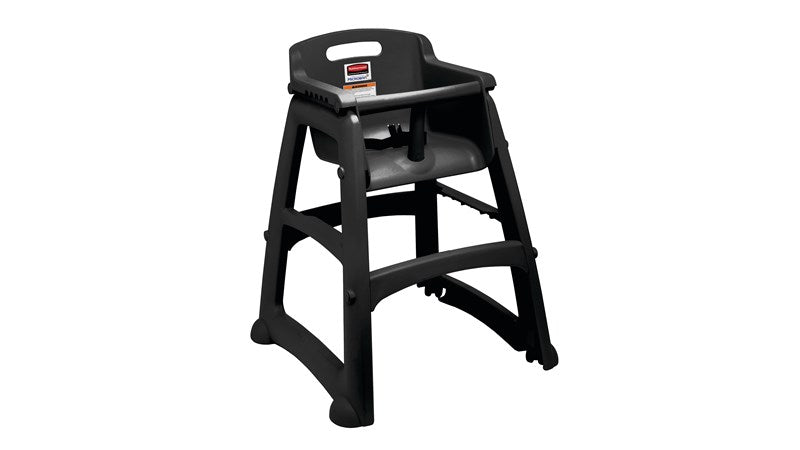 Rubbermaid Sturdy Chair Youth Seat with Microban - Black & Platinum