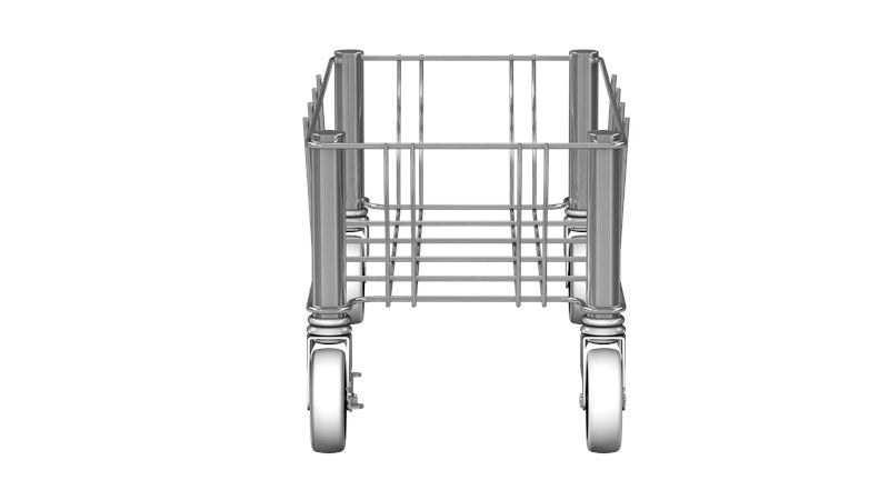 Rubbermaid Slim Jim Stainless Steel Dolly - Single