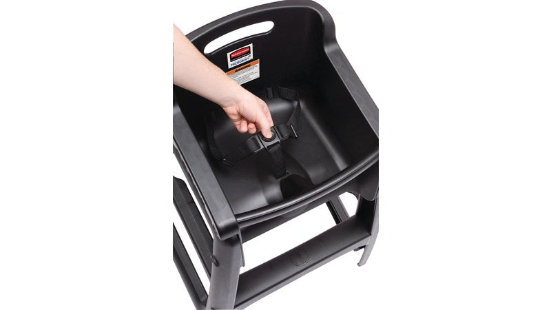Rubbermaid Sturdy Chair Youth Seat with Microban - Black & Platinum