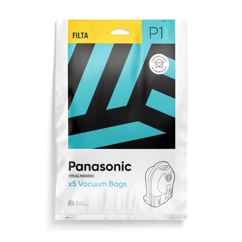 P1 - FILTA Vacuum Bags to suit PANASONIC - 5 PK