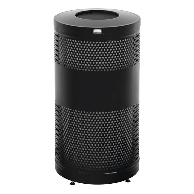 Rubbermaid Classics Open Top - 2 Sizes - Black & Stainless