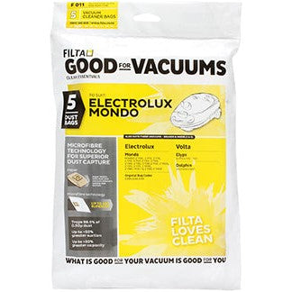 FILTA Vacuum Bags to suit ELECTROLUX MONDO - 5 PACK (F011)