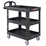 Rubbermaid BRUTE® 3-Shelf Heavy-Duty Ergo Utility Cart