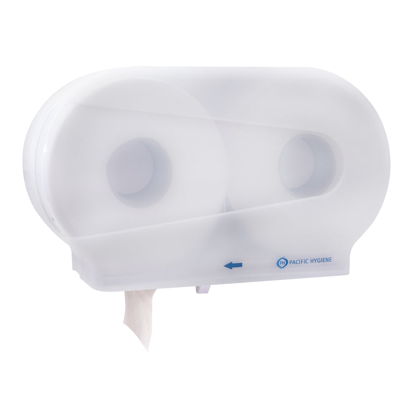 Pacific Hygiene Double Jumbo Toilet Roll Dispenser - Black or White