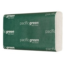 Pacific Green Recycled Slim Towel 23cm x 21cm - 4000 Sheets - 250 sheets/pack, 16 packs/case