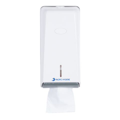 Mini Interleaved Toilet Tissue Dispenser White