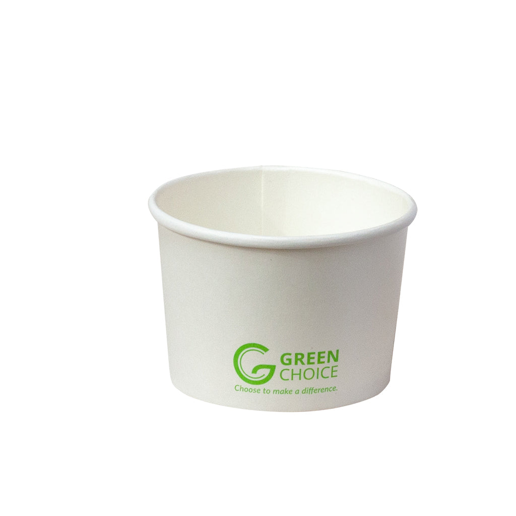 GREEN CHOICE Single Wall Soup Bowl PLA - 500 or 1000pcs - 3 Sizes