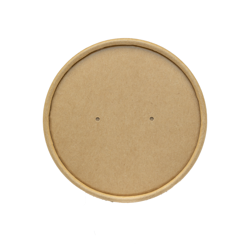 GREEN CHOICE Kraft Lids to fit  soup bowls - 2 Sizes - 500pcs