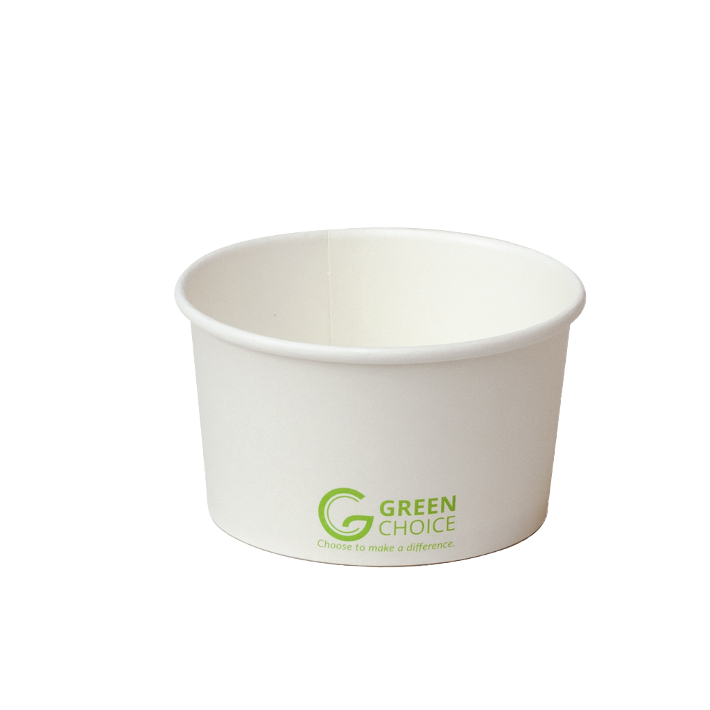 GREEN CHOICE Dessert Tub - White PLA - 1000pcs - 3 Sizes