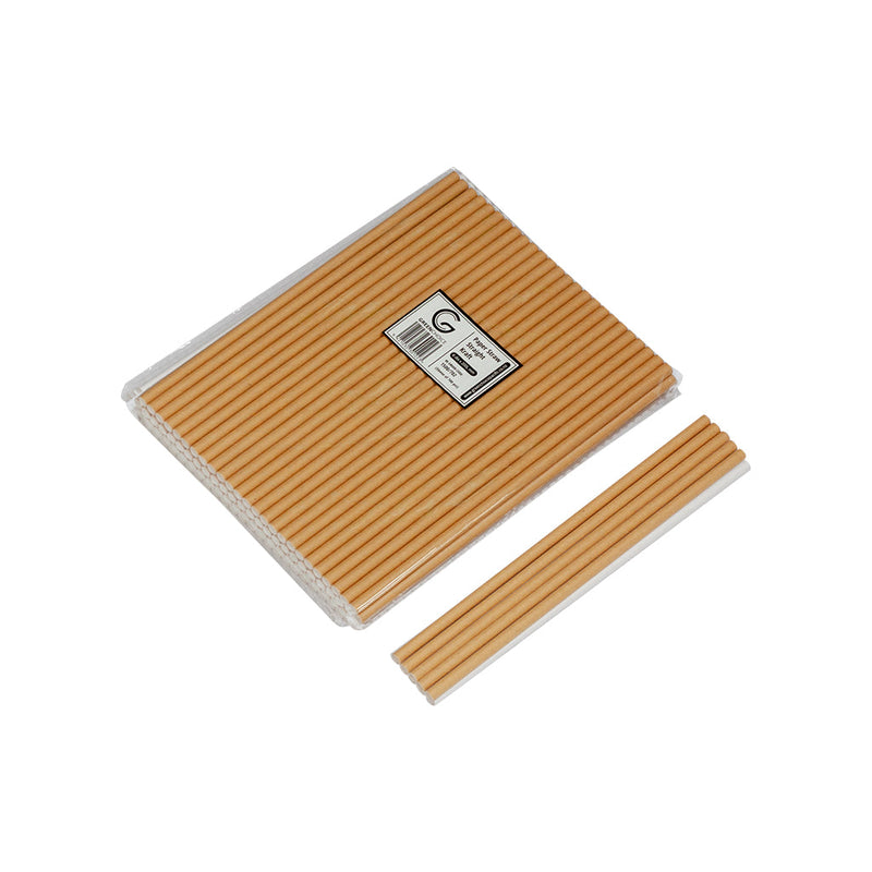 GREEN CHOICE Kraft Paper Straw Straight 200mm- 6mm & 8mm - 1000pcs