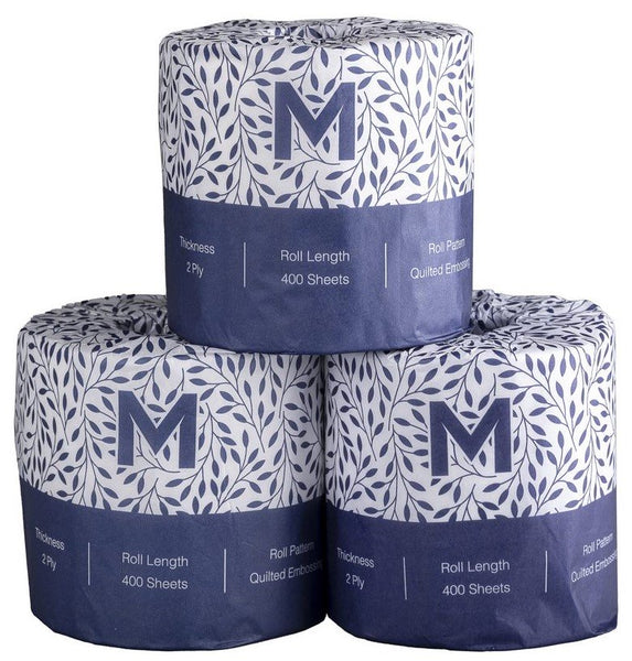 MATTHEWS Wrapped Toilet Tissue Boxed - White, 2 Ply, 400 Sheets, FSC® Mix (48)