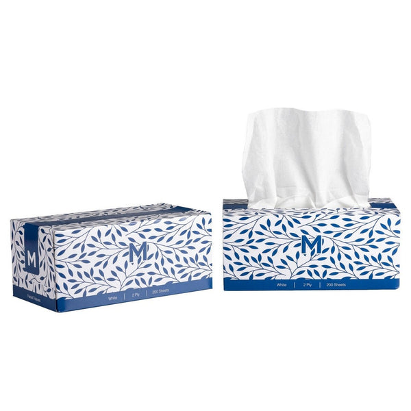 MATTHEWS Flat Facial Tissues - White, 2 Ply, 200 Sheets, FSC® Mix (24)