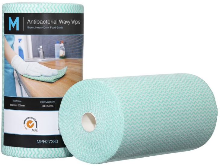 MATTHEWS Antibacterial Leaf Wipes Heavy Duty - 45M - 6 Colours - 4/case