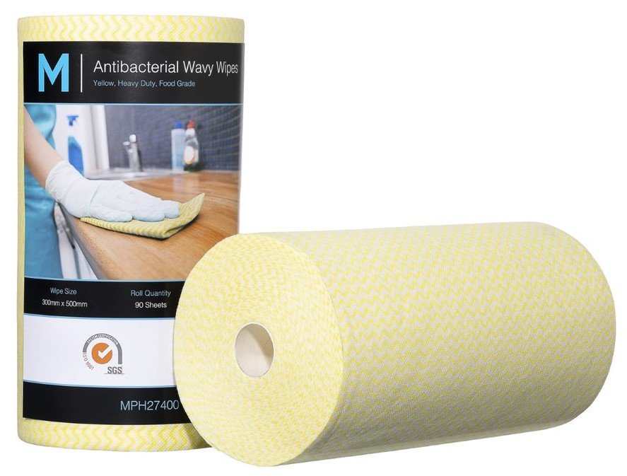 MATTHEWS Antibacterial Leaf Wipes Heavy Duty - 45M - 6 Colours - 4/case