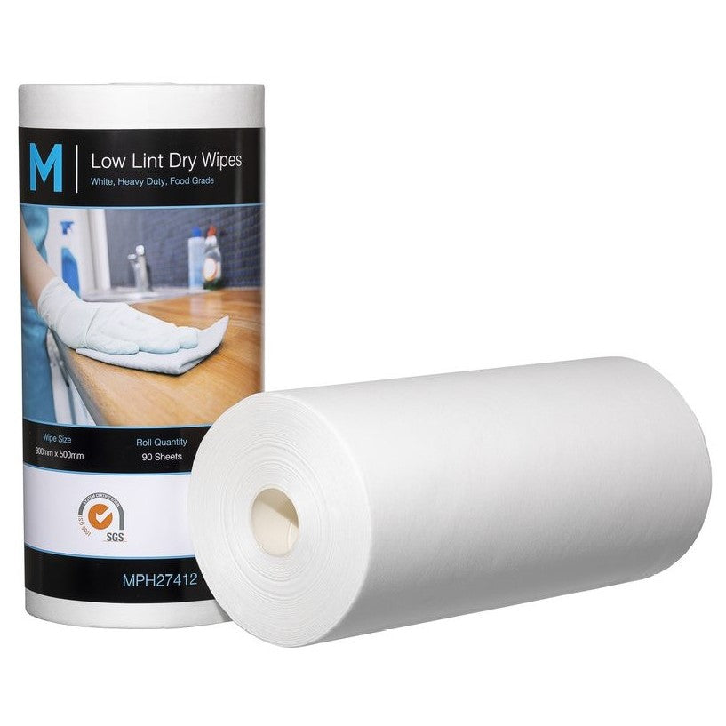 MATTHEWS Low Lint Dry Wipes Roll, White (Case)