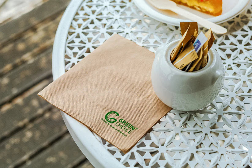 GREEN CHOICE Napkins - Kraft - 1/4 fold - 3000pcs