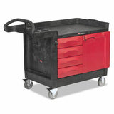 Rubbermaid TRADEMASTER Cart with 4 drawers and cabinet - Small