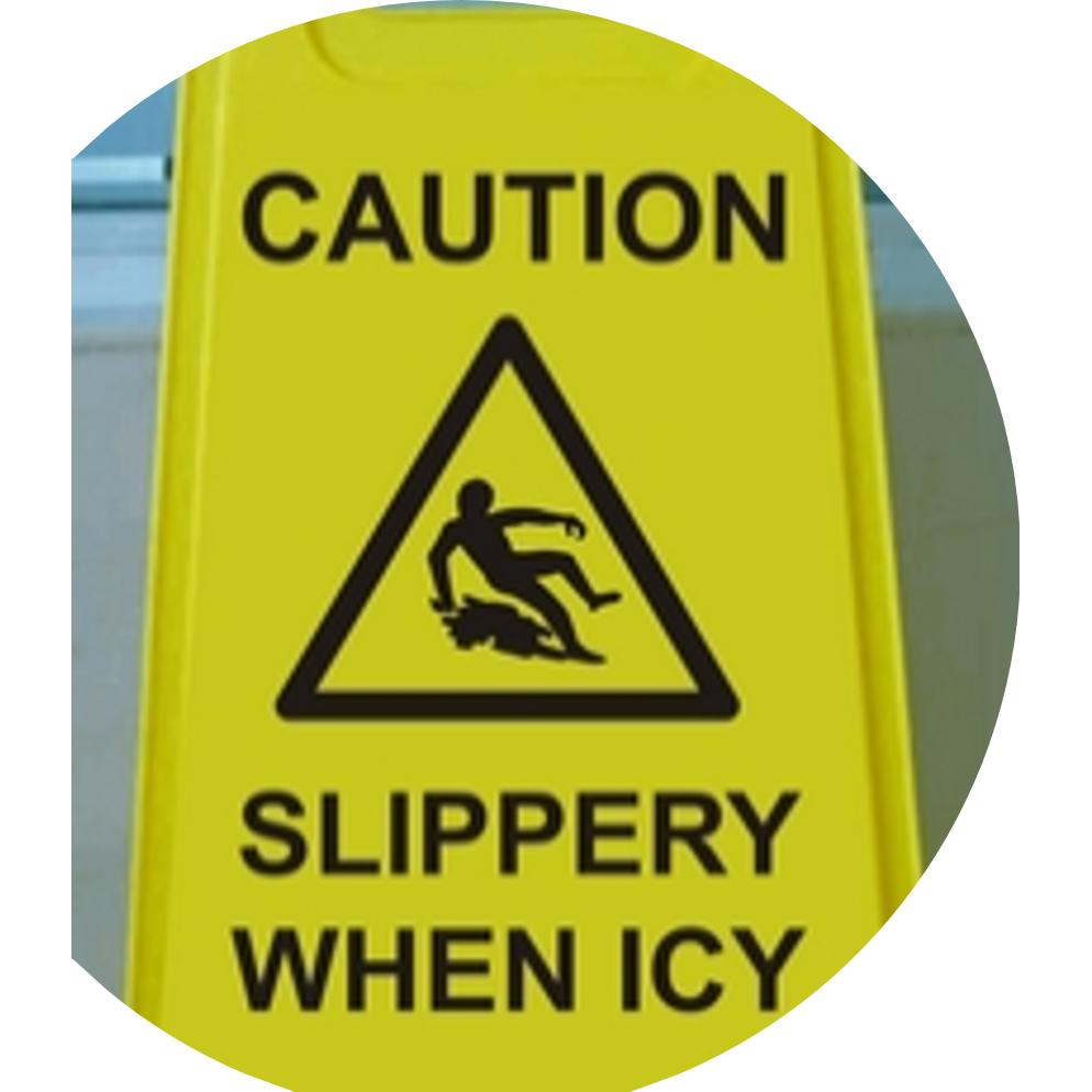 FILTA Gala A-Frame Safety Sign - "SLIPPERY WHEN ICY" - Yellow