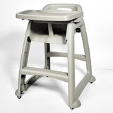 Rubbermaid Sturdy Chair and Tray Bundle with Micoban - Black & Platinum