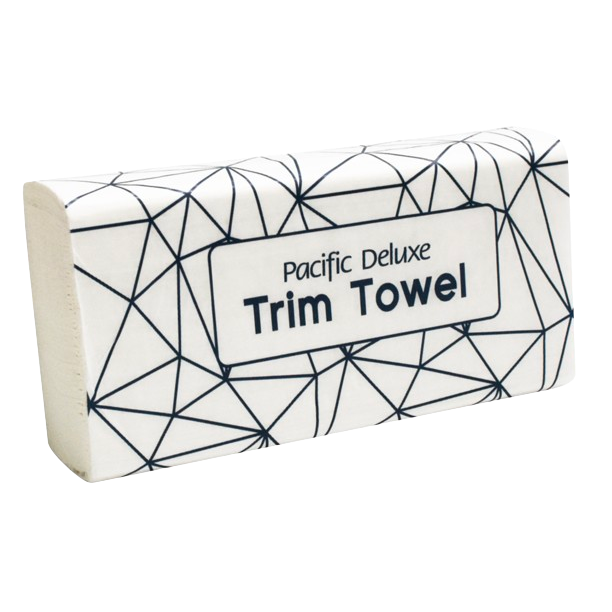Pacific Deluxe Trim Towel 20.5cm x 26cm - 120 sheets/pack, 20 packs/case