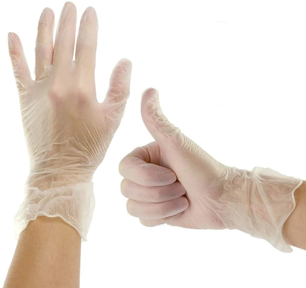 Hytec Clear Vinyl Gloves, Powder Free, 100/pack