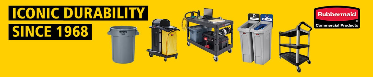 Rubbermaid Commercial Products, iconic durability since 1968
