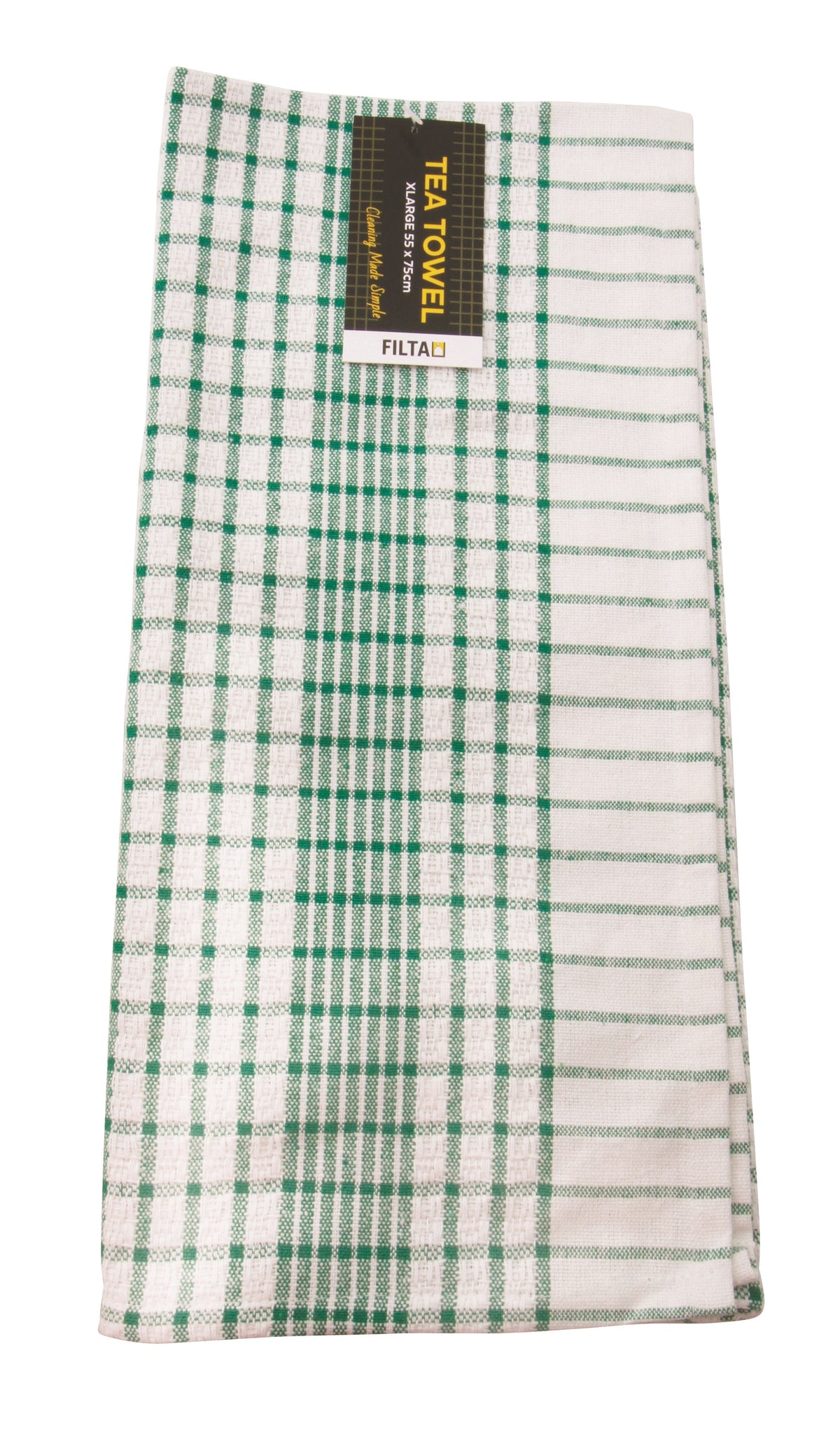 FILTA XL Cotton Tea Towel Red, Green or Blue (55CM X 75CM) Bulk Pack of 10