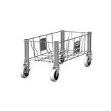 Rubbermaid Slim Jim Stainless Steel Dolly - Single