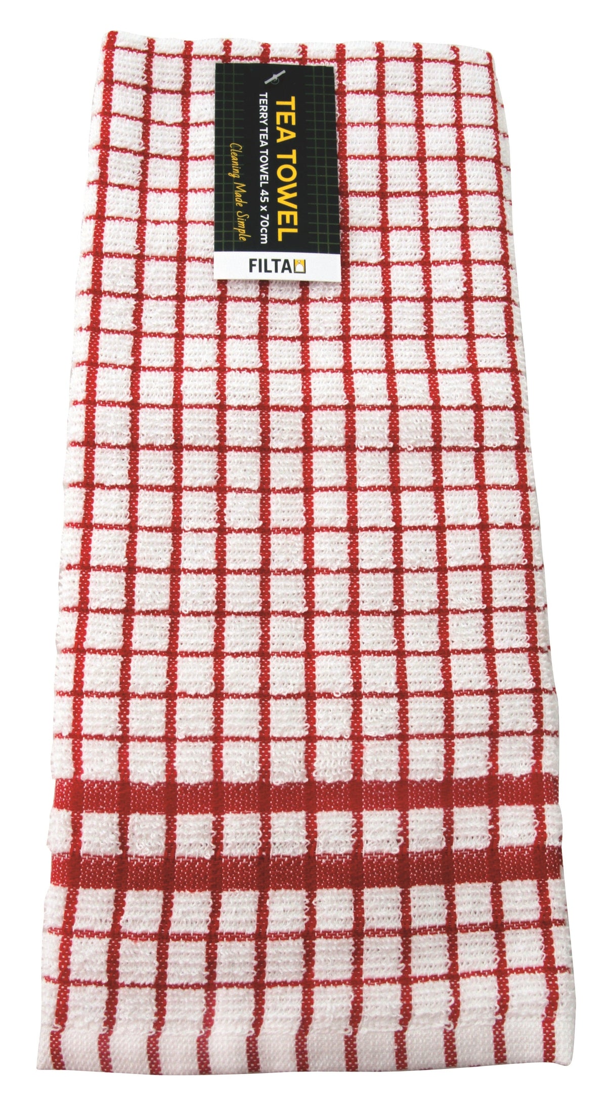 FILTA Cotton Tea Towel Terry (45CM X 70CM) - 2 Colors - 10 Towel Bulk Pack