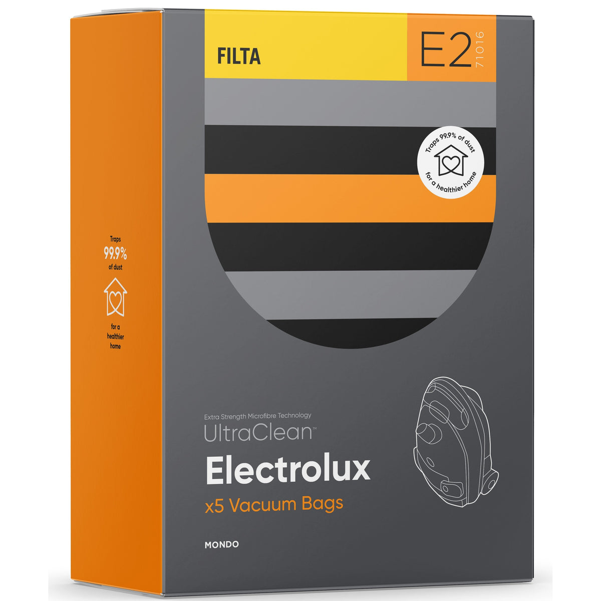 E2 - Ultraclean Vacuum Bags to suit ELECTROLUX Mondo - 5 PACK
