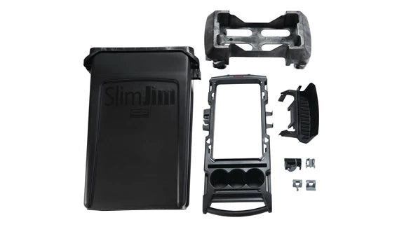 Rubbermaid SLIM JIM Single-Stream Cleaning Cart Kit - Black