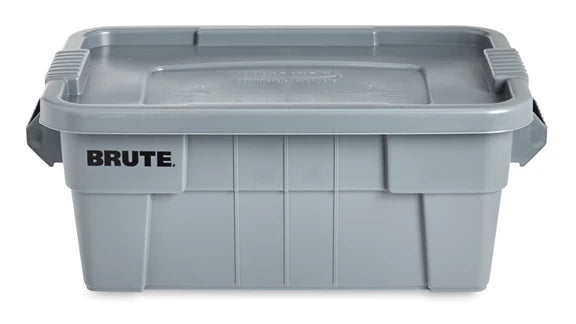 Rubbermaid BRUTE 14Gal Tote with Lid - Gray