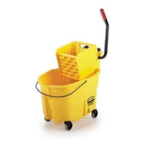 Rubbermaid WAVEBRAKE Bucket and Side Press Wringer, Yellow