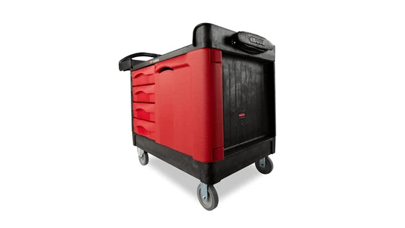 Rubbermaid TRADEMASTER Cart with 4 drawers and cabinet - Small